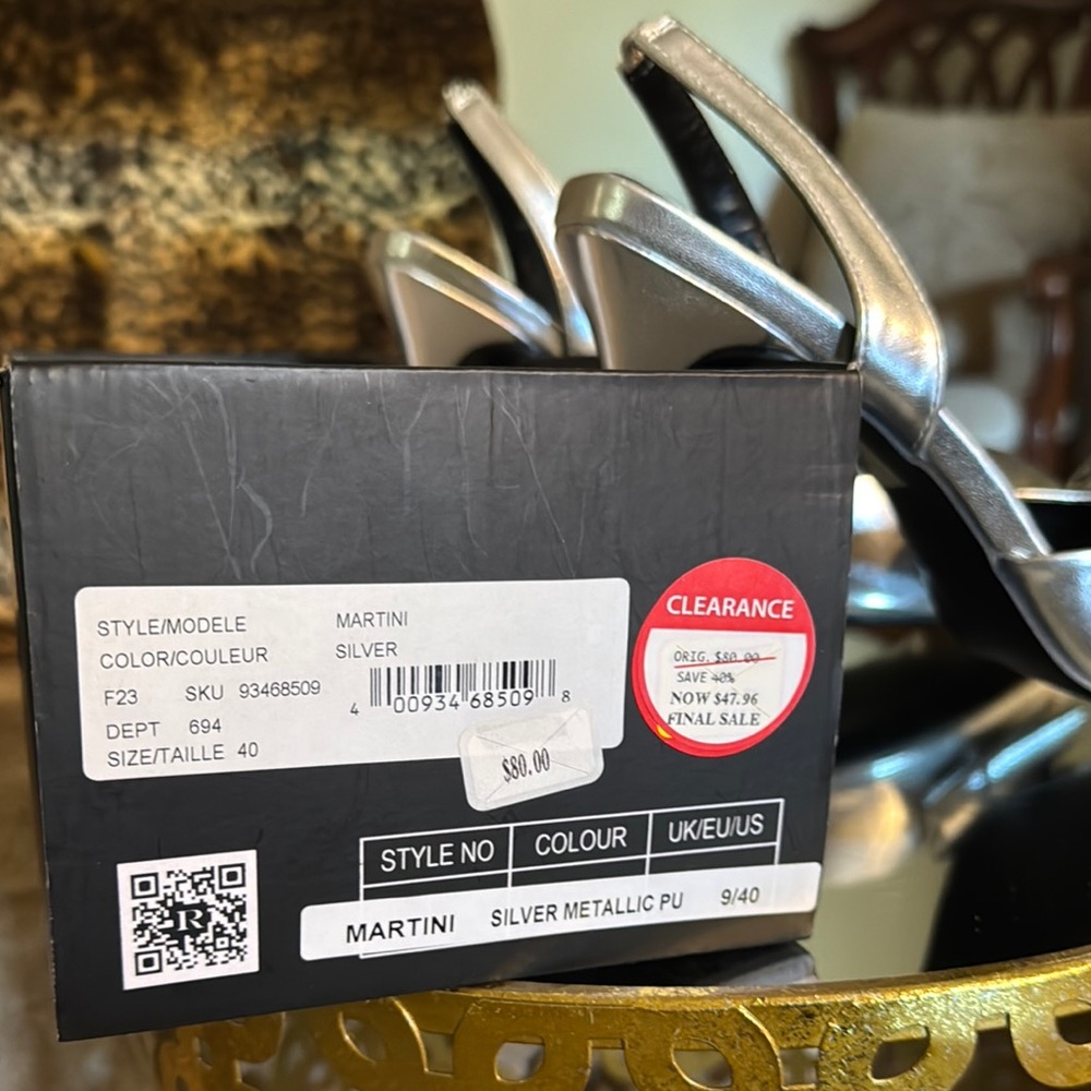 Silver Bow Heels for Women - Picture 2 of 6
